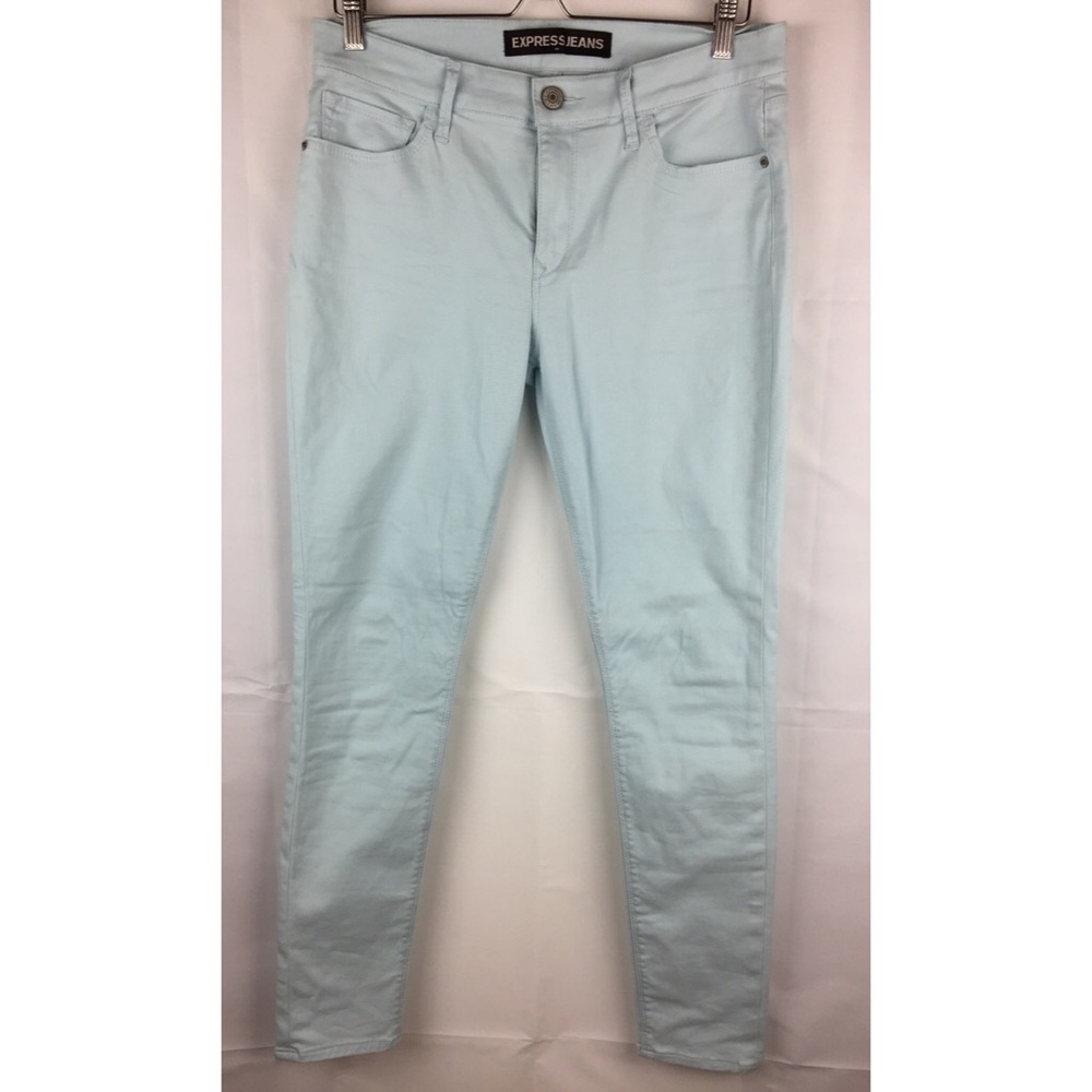 Express Factory Colored Light Baby Blue Jeggins 10
